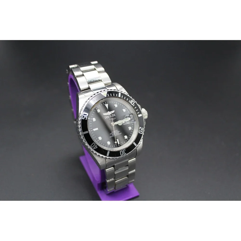 Invicta Pro‎ Diver Automatic Black Dial Stainless Steel Men's Watch Box & Papers